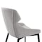 Armen Living Kenna Modern Dining Chair in Matte Black Finish and Gray Fabric, PK2 LCKESIGR - alternate 5